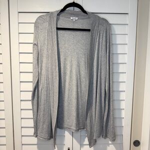 Lightweight Gray Open Front Cardigan‎ Women’s XL Supima Cotton Modal USA